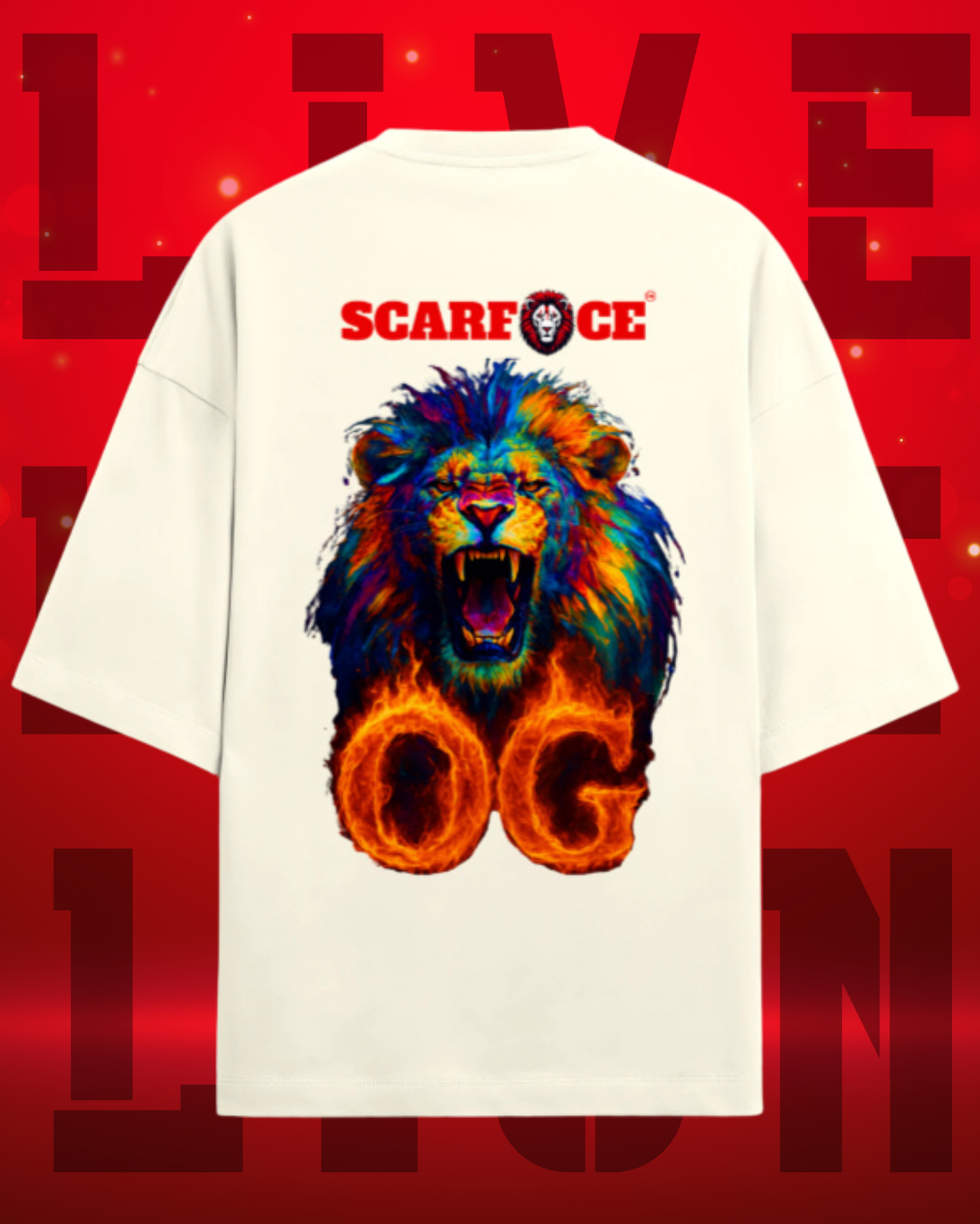ScarfaceStore OG DROP SHOULDER OVERSIZED TSHIRT-ROAR
