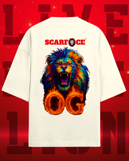 ScarfaceStore OG DROP SHOULDER OVERSIZED TSHIRT-ROAR