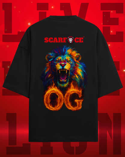 ScarfaceStore OG DROP SHOULDER OVERSIZED TSHIRT-ROAR