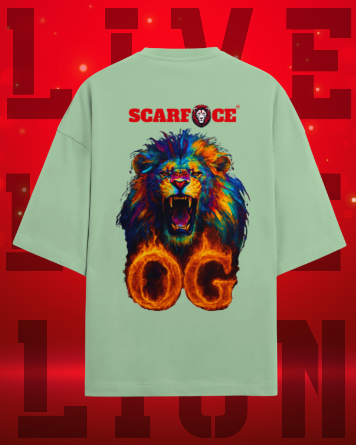 ScarfaceStore OG DROP SHOULDER OVERSIZED TSHIRT-ROAR